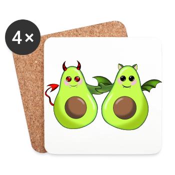 Amis de l’avocat - Dessous de verre (lot de 4) - blanc - Devant