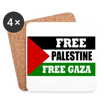 Free palestine - Coasters (set of 4) - white - Front