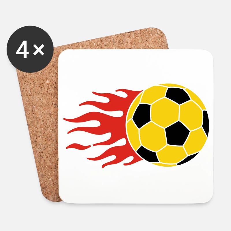 brennender Ball - burning ball - Untersetzer (4er-Set) - Weiß