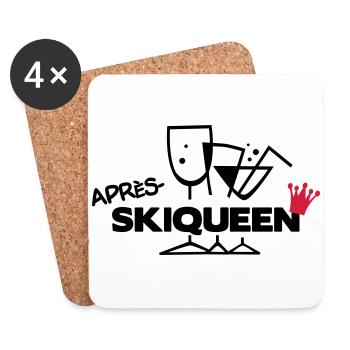 Apres Ski Queen - Untersetzer (4er-Set) - Weiß - Vorne