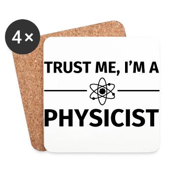Trust me I'm an Physicist - Dessous de verre (lot de 4) - blanc - Devant