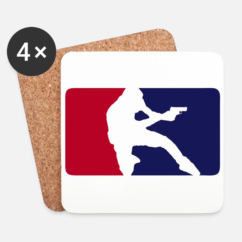 IPSC Logo - Untersetzer (4er-Set) - Weiß