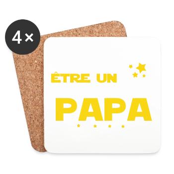 TU vaS être un super PAPA - Dessous de verre (lot de 4) - blanc - Devant