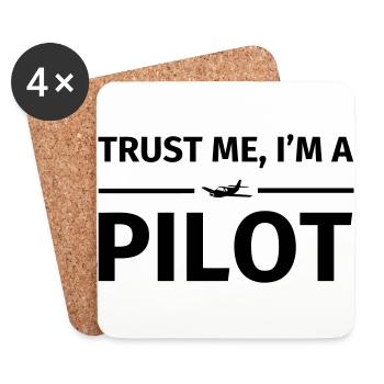 Trust Me I'm a Pilot - Untersetzer (4er-Set) - Weiß - Vorne