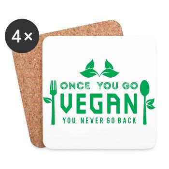VEGAN - Coasters (set of 4) - white - Front