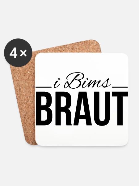 i bims braut - Untersetzer (4er-Set) - Weiß