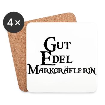 Gut Edel MarkgräflerIN - Untersetzer (4er-Set) - Weiß - Vorne