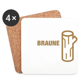 There Are Too Many Brown Vollpfosten! (2015) - Coasters (set of 4) - white - Front