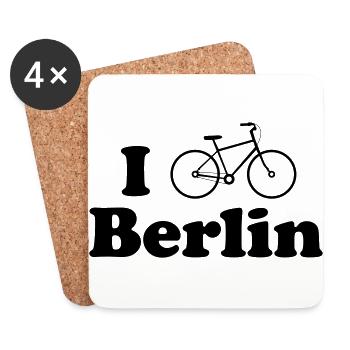 berlin biking - Untersetzer (4er-Set) - Weiß - Vorne