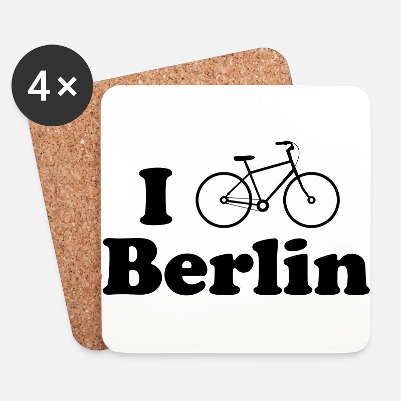 berlin biking - Untersetzer (4er-Set) - Weiß