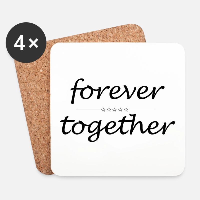 forever together - Untersetzer (4er-Set) - Weiß