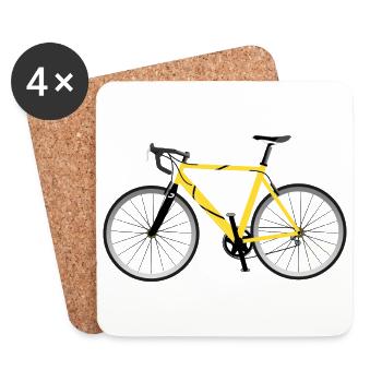 bicycle mountain bike cyclist mountainbike fahrrad - Untersetzer (4er-Set) - Weiß - Vorne