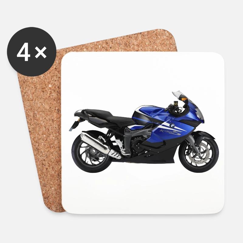 Motorrad - Untersetzer (4er-Set) - Weiß