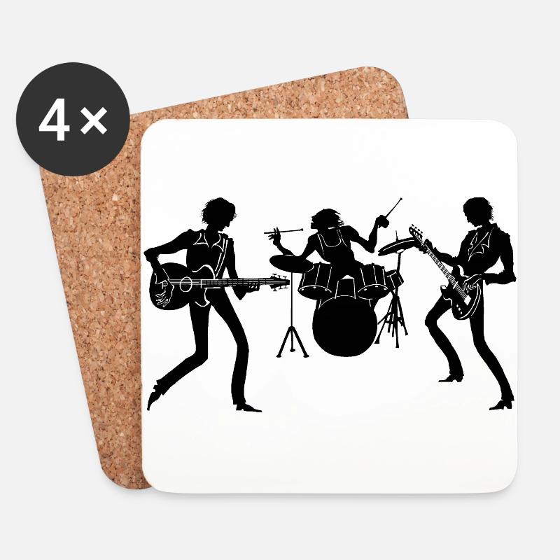 Band - Untersetzer (4er-Set) - Weiß