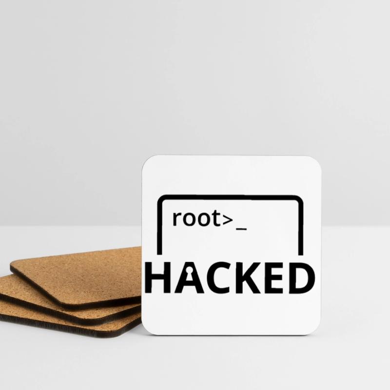 Hacked Hacker programmeur informatique Dessous de verre (lot de 4)