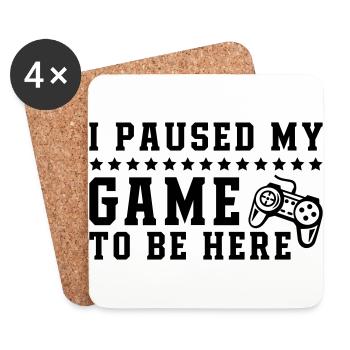 Game To Be Here - Coasters (set of 4) - white - Front