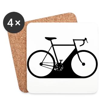 Retro road bike - Coasters (set of 4) - white - Front