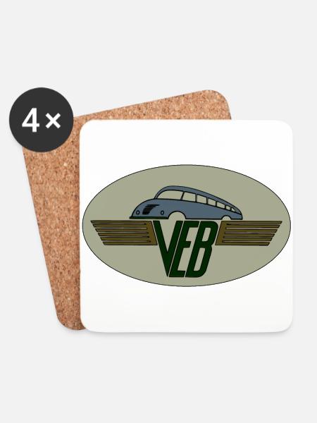 VEB Kraftverkehr - Untersetzer (4er-Set) - Weiß