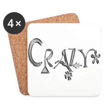 Crazy - Untersetzer (4er-Set) - Weiß - Vorne