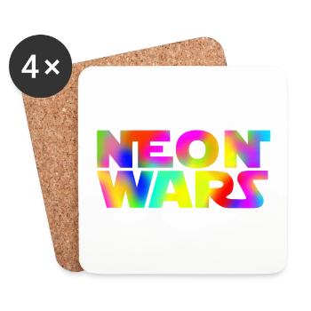 neon wars - Coasters (set of 4) - white - Front