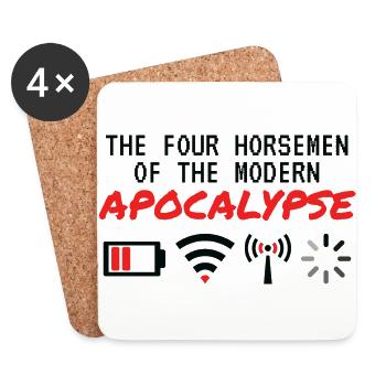 Les quatre cavaliers de l'apocalypse moderne - Dessous de verre (lot de 4) - blanc - Devant