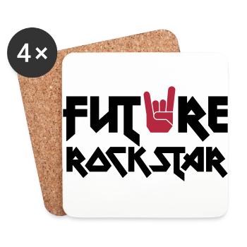 future rock star - Untersetzer (4er-Set) - Weiß - Vorne