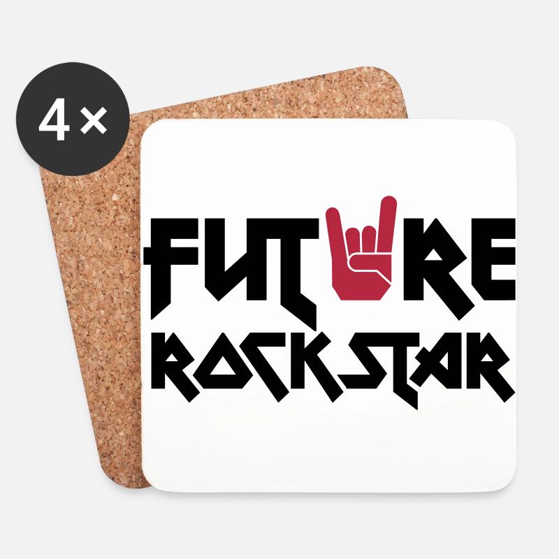 future rock star - Untersetzer (4er-Set) - Weiß