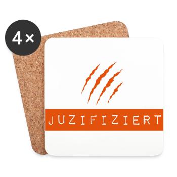 juzifiziert2018 - Untersetzer (4er-Set) - Weiß - Vorne
