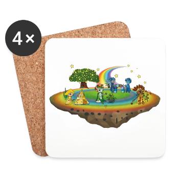 Die Fünf Gooders auf Stella - Untersetzer (4er-Set) - Weiß - Vorne