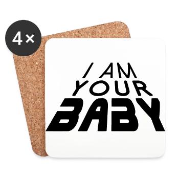 I am your BABY 3D big (1c) - Dessous de verre (lot de 4) - blanc - Devant