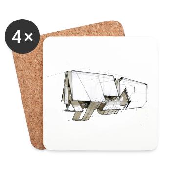 Graphic Design Sketch - Coasters (set of 4) - white - Front