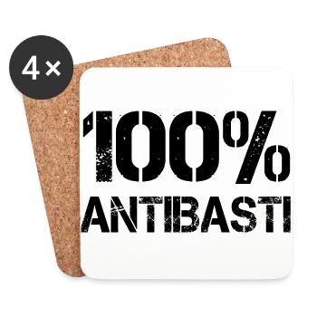 One hundred percent Antibasti protest government - Coasters (set of 4) - white - Front