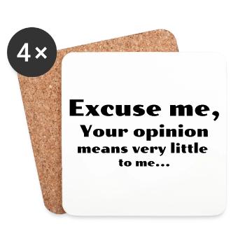Excuse me Opinion Morty Serie Geschenk Fan Sprüche - Untersetzer (4er-Set) - Weiß - Vorne