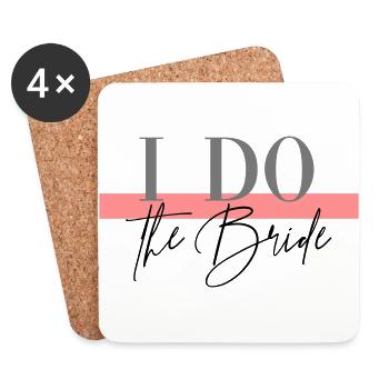 I DO CREW THE BRIDE - JGA - Junggesellenabschied - Untersetzer (4er-Set) - Weiß - Vorne