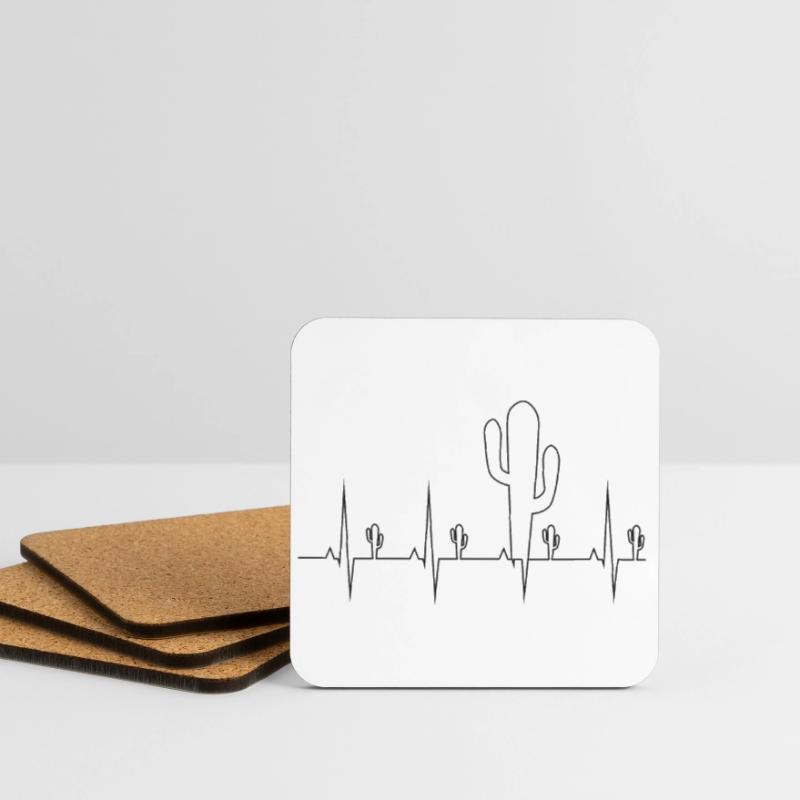 Cactus Pulse Coasters (set of 4)