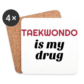 Taekwondo Taekwondoin Tae-Kwon-Do Tae Kwon Do - Untersetzer (4er-Set) - Weiß - Vorne