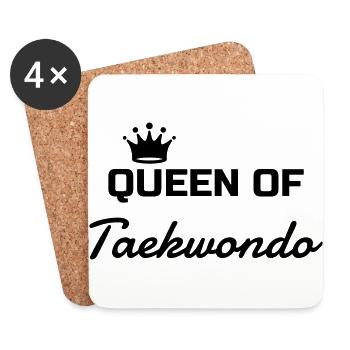 Taekwondo Taekwondoin Tae-Kwon-Do Tae Kwon Do - Untersetzer (4er-Set) - Weiß - Vorne