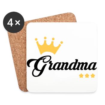 Großmütter / Oma / Mami / Großmutter / Mamy - Untersetzer (4er-Set) - Weiß - Vorne