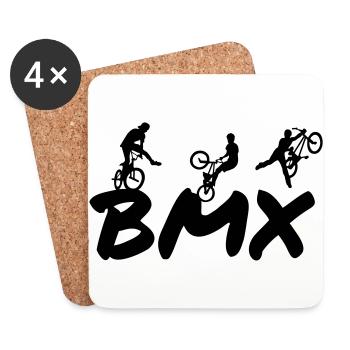 BMX - Dessous de verre (lot de 4) - blanc - Devant