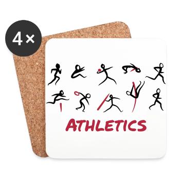 Athletics, Track and Field - Dessous de verre (lot de 4) - blanc - Devant