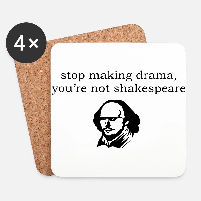 shakespeare drama - badass design - Untersetzer (4er-Set) - Weiß