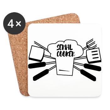 SEIAL COOKER - Dessous de verre (lot de 4) - blanc - Devant