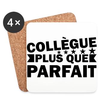 Collègue plus que parfait - Dessous de verre (lot de 4) - blanc - Devant