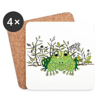 Frog - Coasters (set of 4) - white - Front