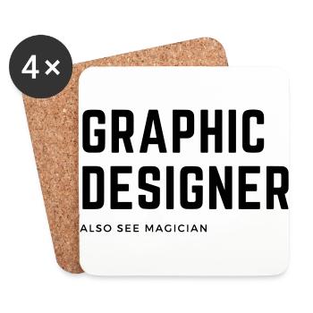 Graphic designer - Coasters (set of 4) - white - Front