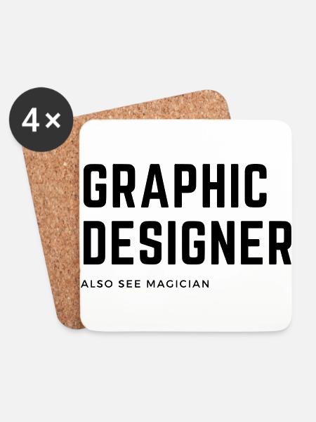 Graphic designer - Coasters (set of 4) - white