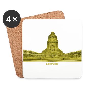 Leipzig Battle of the Nations Monument Saxony - Coasters (set of 4) - white - Front