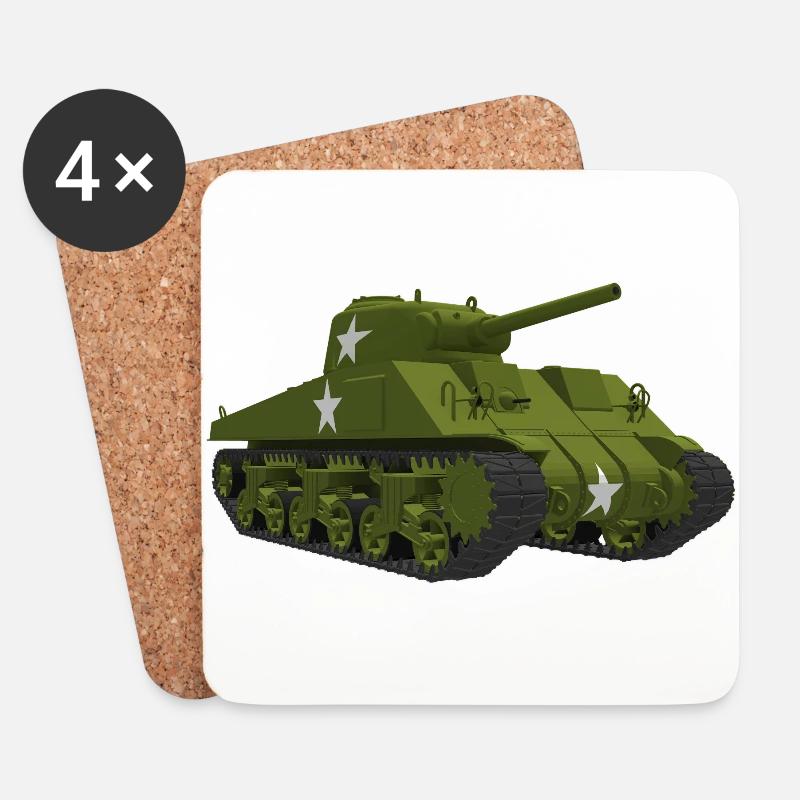 Sherman - Untersetzer (4er-Set) - Weiß
