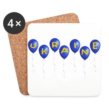 ukraine slava ukraini stand with ukraine kiev - Coasters (set of 4) - white - Front