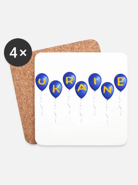 ukraine slava ukraini stand with ukraine kiew - Untersetzer (4er-Set) - Weiß